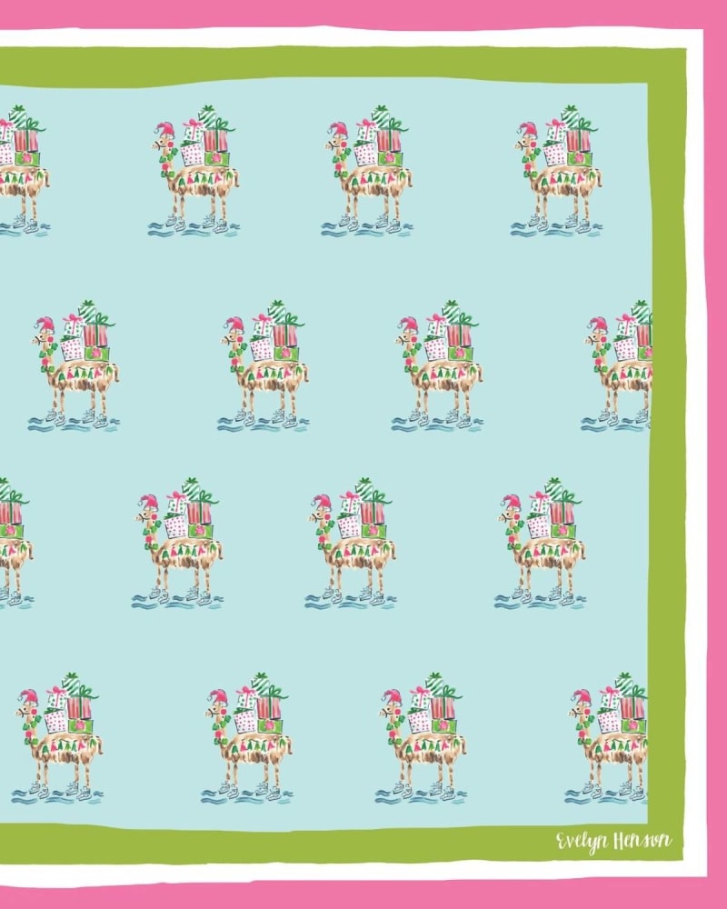Front of a size one-size-fits-all Fa La La La Llama Bandana Scarf In Multi in Multi by Created By. | dia_product_style_image_id:353664